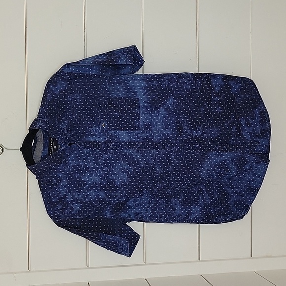 BILLABONG small blue tie dyed cotton button down shirt - Picture 1 of 5